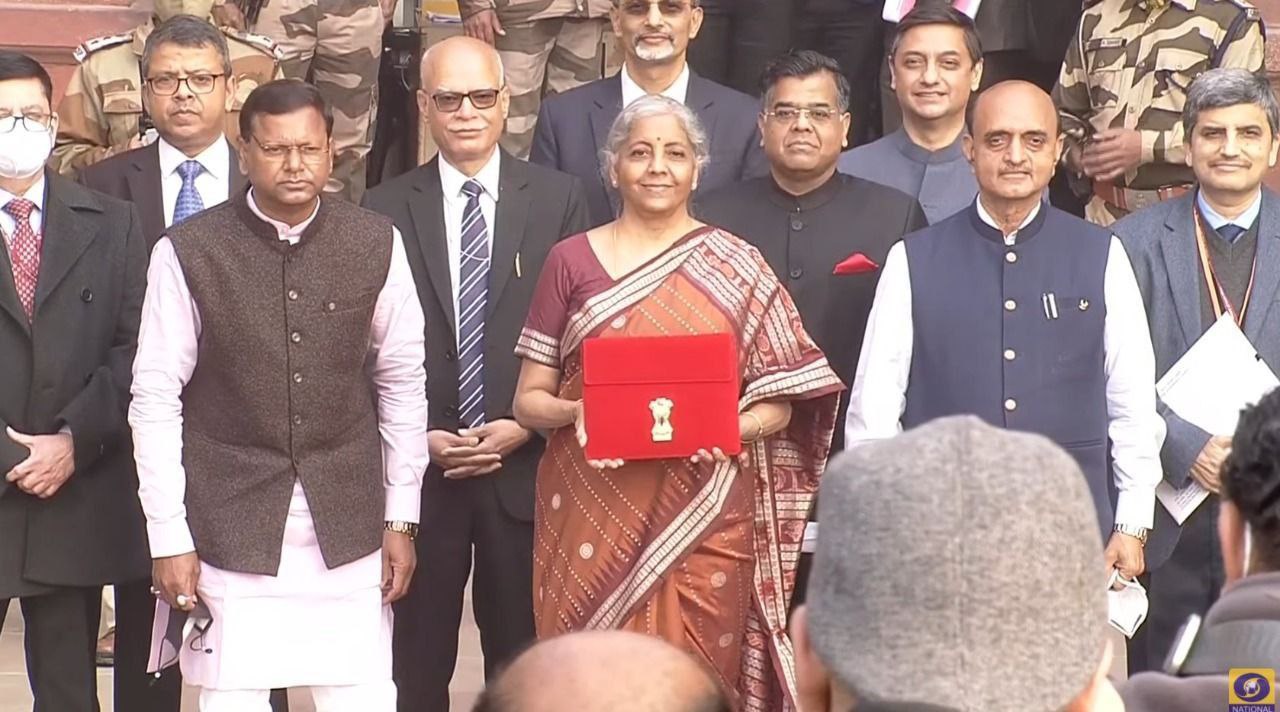 Sitharaman wore a saree with very detailed work on it.&nbsp;