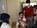 As many as 13,01,619 teenagers were administered Covid-19 vaccine doses in the last 24 hours across India, according to Union health ministry data. (Photo by Vipin Kumar/Hindustan Times) As many as 13,01,619 teenagers were administered Covid-19 vaccine doses in the last 24 hours across India, according to Union health ministry data. (Photo by Vipin Kumar/Hindustan Times)