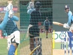 Rajvardhan Hangargekar in the nets. Rajvardhan Hangargekar in the nets. 