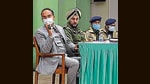 The returning officers briefed election observers regarding their respective assembly constituencies during the meet in Ludhiana. (HT Photo)
