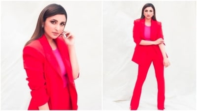 Parineeti Chopra earlier graced the show Hunarbaaz Desh ki Shaan wearing a hot pink pantsuit. (Instagram/@parineetichopra) Parineeti Chopra earlier graced the show Hunarbaaz Desh ki Shaan wearing a hot pink pantsuit. (Instagram/@parineetichopra)