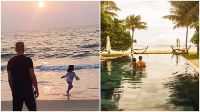 Akshay Kumar: Heartthrob and India's Khiladi, Akshay Kumar, always manages to take some time off his hectic schedule and be there for his wife Twinkle Khanna and kids Aarav Kumar and Nitara Kumar. He owns a Portuguese-style villa in Goa which he bought more than a decade ago and reportedly costs <span class='webrupee'>₹</span>5 crore. This is the place where the actor can be himself and have a relaxing time with his family. "I like to go to Goa. I love it. It's very chilled out. Everyone knows me there and they just say hi, but nobody bothers me as such. It's the only place in the country where I can roam around and enjoy myself," he was quoted saying by a leading daily. (Instagram/@akshaykumar) Akshay Kumar: Heartthrob and India's Khiladi, Akshay Kumar, always manages to take some time off his hectic schedule and be there for his wife Twinkle Khanna and kids Aarav Kumar and Nitara Kumar. He owns a Portuguese-style villa in Goa which he bought more than a decade ago and reportedly costs <span class='webrupee'>₹</span>5 crore. This is the place where the actor can be himself and have a relaxing time with his family. "I like to go to Goa. I love it. It's very chilled out. Everyone knows me there and they just say hi, but nobody bothers me as such. It's the only place in the country where I can roam around and enjoy myself," he was quoted saying by a leading daily. (Instagram/@akshaykumar)