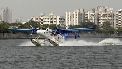 India’s first seaplane service began on October 31. But, the operations were suspended early 2021, just ahead of the second wave of Covid-19. (File/PTI) India’s first seaplane service began on October 31. But, the operations were suspended early 2021, just ahead of the second wave of Covid-19. (File/PTI)