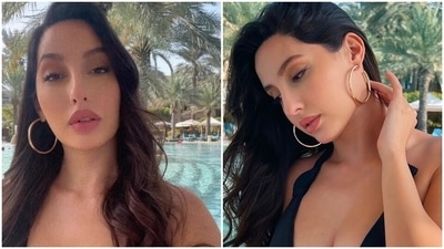 Nora Fatehi in black bikini chills in pool during dreamy Dubai holiday: Check out pics and videos Nora Fatehi in black bikini chills in pool during dreamy Dubai holiday: Check out pics and videos