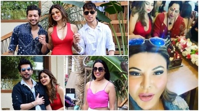 Shamita Shetty's friends from Bigg Boss 15 all attended her birthday party. Shamita Shetty's friends from Bigg Boss 15 all attended her birthday party.