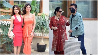 Shamita Shetty with Shilpa Shetty; Sunanda Shetty and Raj Kundra. Shamita Shetty with Shilpa Shetty; Sunanda Shetty and Raj Kundra.
