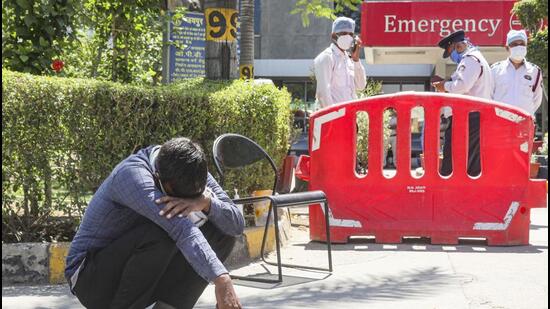 21 patients due to alleged lack of oxygen at north Delhi’s Jaipur Golden Hospital in April 2021. (PTI)