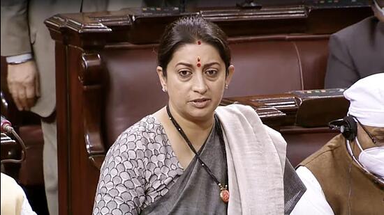 Union minister Smriti Irani said over 30 helplines are functioning in India which have assisted over 66 lakh women. (ANI)