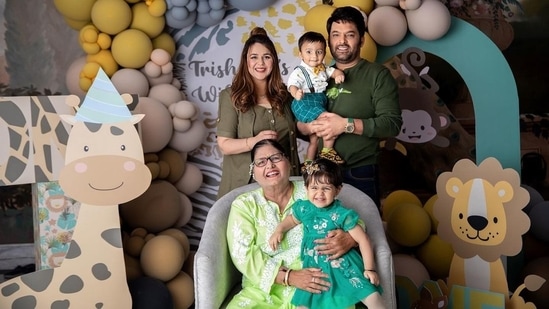 Kapil Sharma with his family.