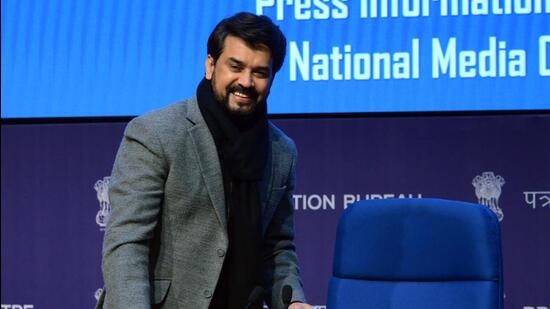 Hitting back at RLD leader Jayant Chaudhary, Union minister Anurag Singh Thakur said that the actor-turned-BJP MP was elected based on her capabilities. (ANI Photo) Hitting back at RLD leader Jayant Chaudhary, Union minister Anurag Singh Thakur said that the actor-turned-BJP MP was elected based on her capabilities. (ANI Photo)