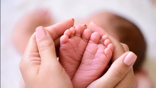 A two-day-old boy was rescued from the accused when they were arrested by the Chandigarh Police in August 2020. (HT Photo)