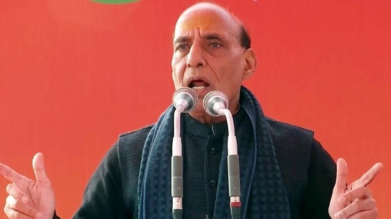 Union defence minister Rajnath Singh. (HT_PRINT)