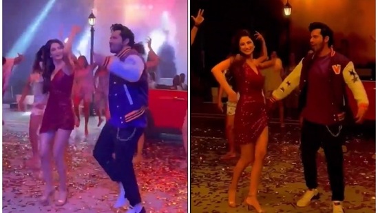 Varun Dhawan and Palak Tiwari shot for an ad together.