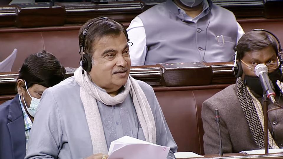 Union minister for road transport and highways Nitin Gadkari speaks in the Rajya Sabha during the Budget Session of Parliament in New Delhi on Wednesday. (ANI) Union minister for road transport and highways Nitin Gadkari speaks in the Rajya Sabha during the Budget Session of Parliament in New Delhi on Wednesday. (ANI)