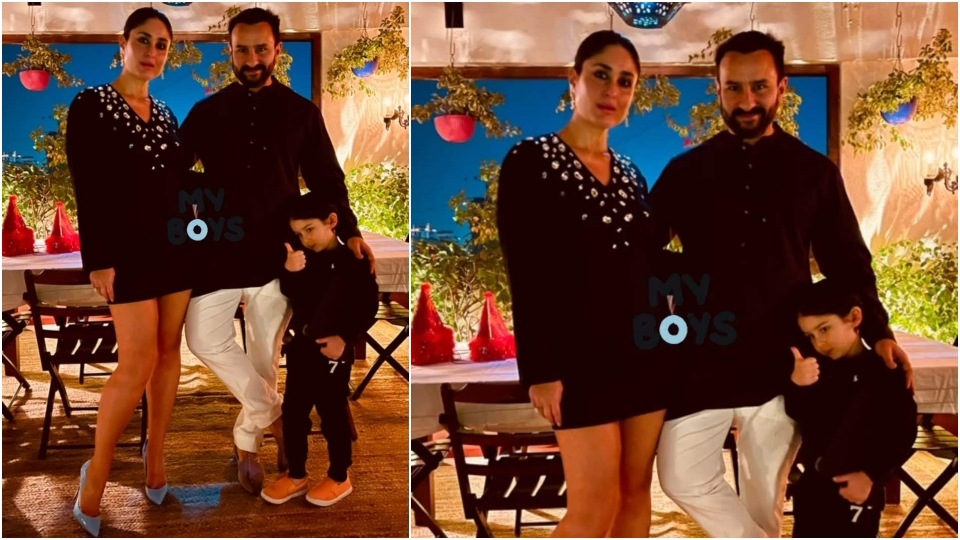 Kareena Kapoor Khan with Saif Ali Khan and Taimur. Kareena Kapoor Khan with Saif Ali Khan and Taimur. 