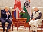File photo of Prime Minister Narendra Modi with his UK counterpart Boris Johnson. File photo of Prime Minister Narendra Modi with his UK counterpart Boris Johnson.