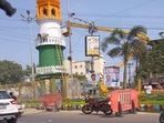 Jinnah Tower coloured with colours in the national flag (ANI) Jinnah Tower coloured with colours in the national flag (ANI)