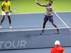 India's Ramkumar Ramanathan (L) and Rohan Bopanna in action India's Ramkumar Ramanathan (L) and Rohan Bopanna in action 