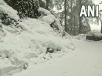The image, posted on Twitter, shows snowfall in Shimla.(Twitter/@ANI) The image, posted on Twitter, shows snowfall in Shimla.(Twitter/@ANI)