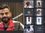 Virat Kohli chatted with India's Under-19 cricketers in Antigua. Virat Kohli chatted with India's Under-19 cricketers in Antigua. 
