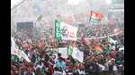 The gathering at joint rally of SP-RLD combine in Iglas. (File Photo)