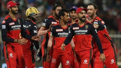 File photo of RCB players in action during IPL 2021. (IPL)