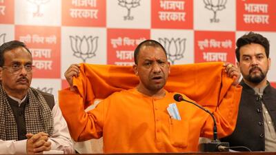 Uttar Pradesh chief minister Yogi Adityanath also accused the previous BSP and SP governments of caste bias in implementing government schemes while insisting that his government worked for all sections. (HT Photo) Uttar Pradesh chief minister Yogi Adityanath also accused the previous BSP and SP governments of caste bias in implementing government schemes while insisting that his government worked for all sections. (HT Photo)
