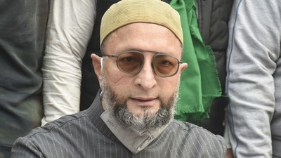“I was leaving for Delhi after a poll event in Kithaur, Meerut (UP) when the incident happened,” Asaduddin Owaisi said.