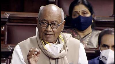 Congress Rajya Sabha MP Digvijaya Singh speaks in the Upper House during the Budget Session of Parliament in New Delhi on Thursday. (ANI PHOTO.) Congress Rajya Sabha MP Digvijaya Singh speaks in the Upper House during the Budget Session of Parliament in New Delhi on Thursday. (ANI PHOTO.)