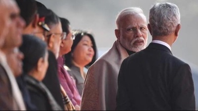PM Modi with foreign minister Dr S Jaishankar. PM Modi with foreign minister Dr S Jaishankar.