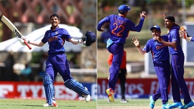 India marched into the final of the 2022 Under 19 World Cup win style. (BCCI) India marched into the final of the 2022 Under 19 World Cup win style. (BCCI)
