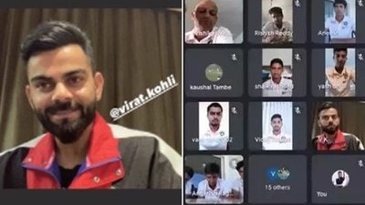 Virat Kohli chatted with India's Under-19 cricketers in Antigua. (Screengrabs) Virat Kohli chatted with India's Under-19 cricketers in Antigua. (Screengrabs)