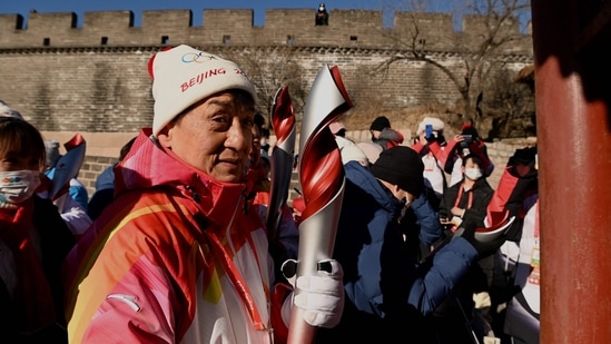 Actor Jackie Chan, 67, known for his support of the Beijing government, was identified in the official press release by his Chinese name Chen Gangsheng.(AFP)
