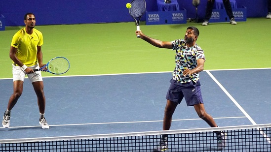 India's Ramkumar Ramanathan (L) and Rohan Bopanna in action (PTI) India's Ramkumar Ramanathan (L) and Rohan Bopanna in action (PTI)