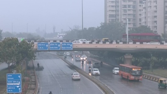 Delhi received rain in early on Thursday morning.(ANI Photo)