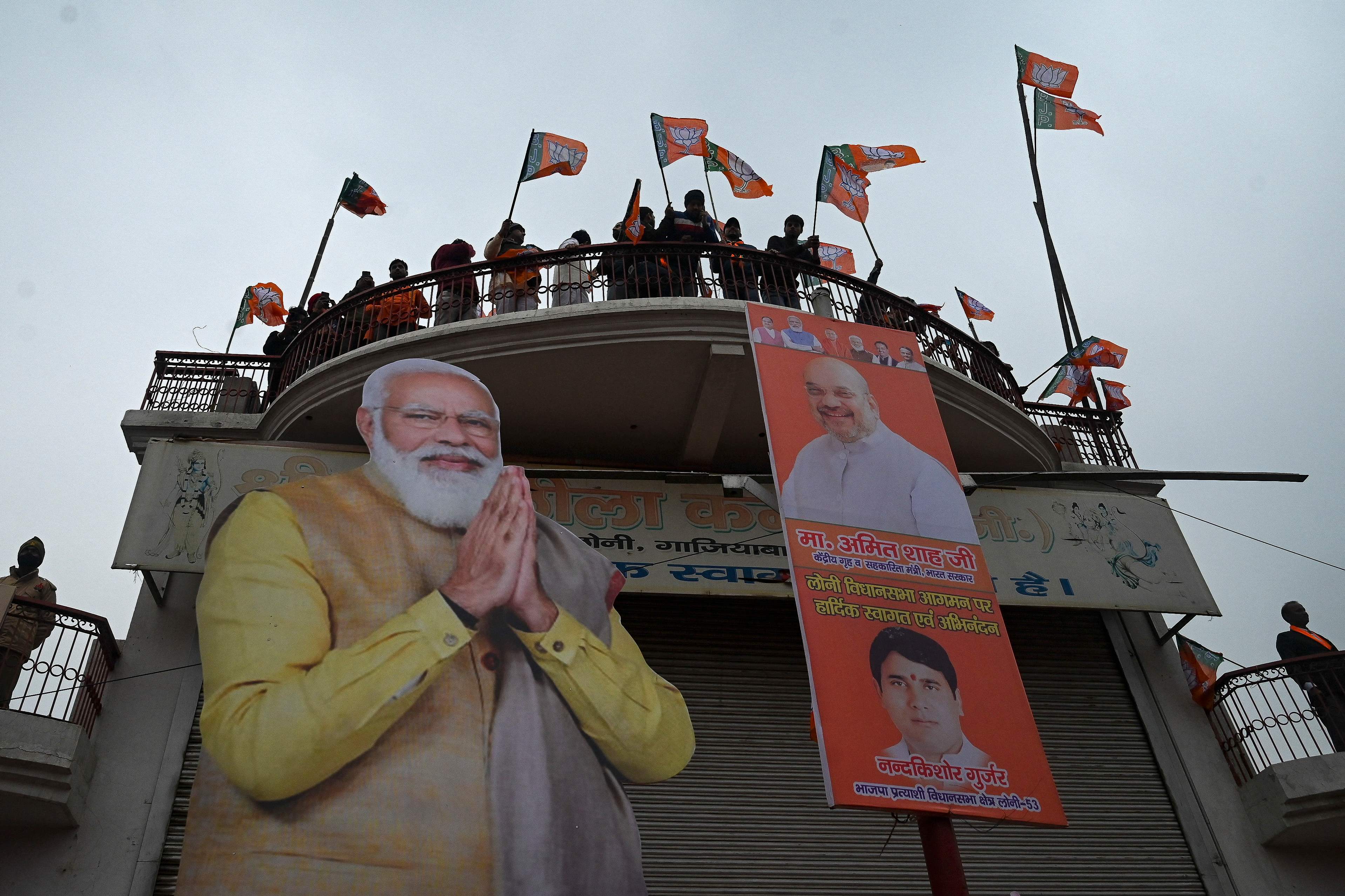 The 143 seats in the western part of the state are crucial to determining whether the BJP can retain power or if the SP-led alliance will help continue the state’s recent history of voting out incumbents (AFP) The 143 seats in the western part of the state are crucial to determining whether the BJP can retain power or if the SP-led alliance will help continue the state’s recent history of voting out incumbents (AFP)