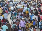 Crowding returns in Mumbai as Covid 3rd wave gradually wanes. (PTI) Crowding returns in Mumbai as Covid 3rd wave gradually wanes. (PTI)
