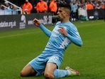 Manchester City's Joao Cancelo celebrates scoring their second goal&nbsp;