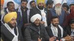 AAP candidate from Mohali Kulwant Singh interacting with the media in Mohali on Friday. (Ravi Kumar/HT)