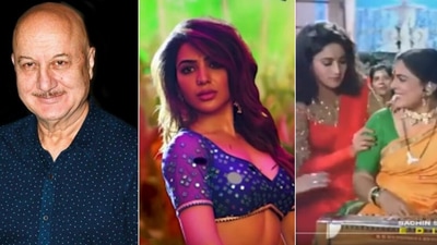 Anupam Kher shares video compilation. of Oo Antava and Hum Aapke Hain Koun's song. Anupam Kher shares video compilation. of Oo Antava and Hum Aapke Hain Koun's song.