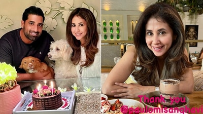 Inside Urmila Matondkar's birthday celebration.
