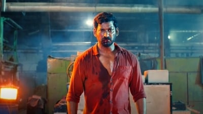 Veeramae Vaagai Soodum: Vishal in a still from the movie.&nbsp;