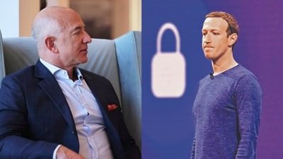 Billionaire tussle: Amazon CEO Jeff Bezos and Meta Platforms' Mark Zuckerberg. (File Photo) Billionaire tussle: Amazon CEO Jeff Bezos and Meta Platforms' Mark Zuckerberg. (File Photo)