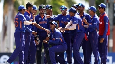 India U19 in action against Bangladesh at the ICC U19 World Cup 2022 (TWITTER) India U19 in action against Bangladesh at the ICC U19 World Cup 2022 (TWITTER)