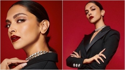 Deepika Padukone grabbed eyeballs as she attended the finale episode of Bigg Boss season 15 wearing a <span class='webrupee'>₹</span>1 lakh mini black blazer dress. Deepika Padukone grabbed eyeballs as she attended the finale episode of Bigg Boss season 15 wearing a <span class='webrupee'>₹</span>1 lakh mini black blazer dress.