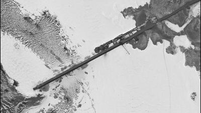 High-resolution satellite imagery of the bridge from US space technology company Maxar, which emerged last month, showed the structure is eight metres wide and more than 400 metres long. (HT FILE PHOTO.) High-resolution satellite imagery of the bridge from US space technology company Maxar, which emerged last month, showed the structure is eight metres wide and more than 400 metres long. (HT FILE PHOTO.)