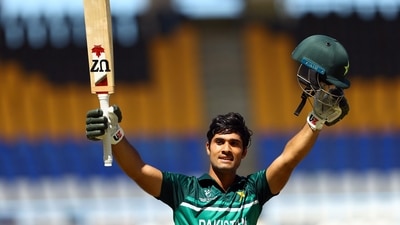 Pakistan captain Qasim Akram in action. (Twitter/ICC)