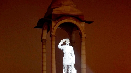 The 3D image of Netaji will be projected on a transparent holographic screen to create the effect of a hologram.(PTI)