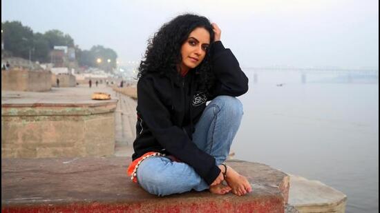 Ismeet Kohli in Varanasi for shoot of her debut TV show.