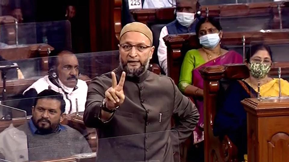 AIMIM MP Asaduddin Owaisi speaks in the Lok Sabha during ongoing Budget Session of Parliament, in New Delhi on Friday. (PTI) AIMIM MP Asaduddin Owaisi speaks in the Lok Sabha during ongoing Budget Session of Parliament, in New Delhi on Friday. (PTI)
